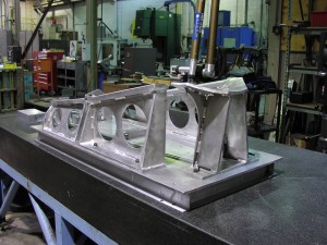 Aluminum welding to specification. 