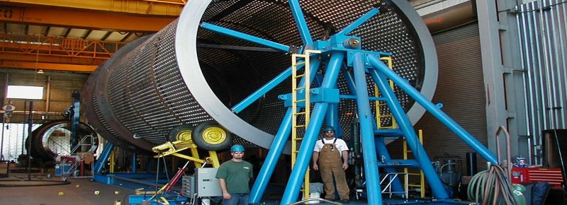 on-site machining of screening drum