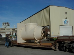 rebuild of pump power plant includes large machining